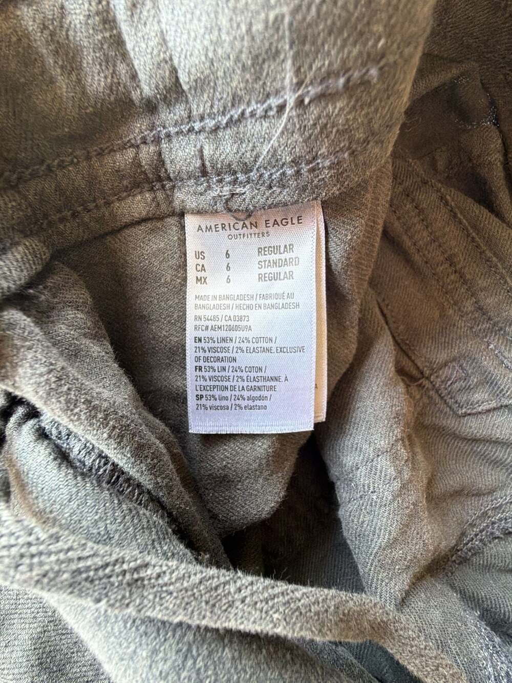 American Eagle Outfitters Linen Blend Jogger Pants Size 6